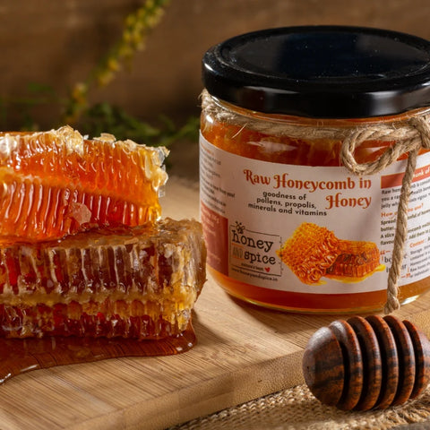 Raw Honeycomb Soaked in Honey 350gm