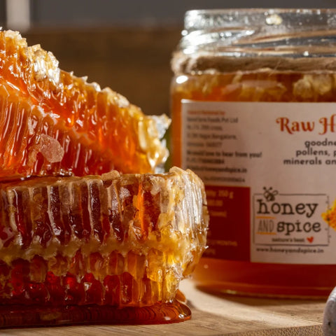 Raw Honeycomb Soaked in Honey 350gm
