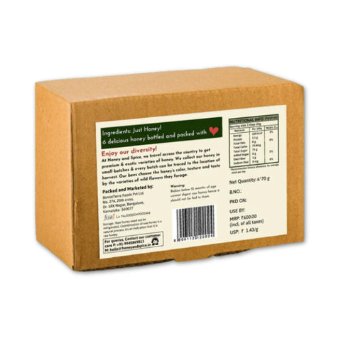 Back side view of sampler gift box