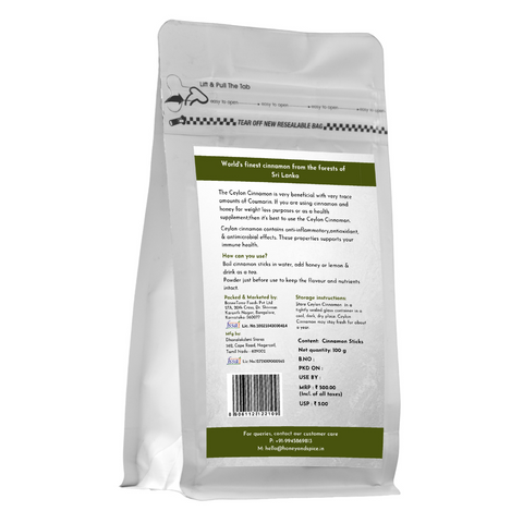सीलोन दालचीनी छड़ें 50 ग्राम