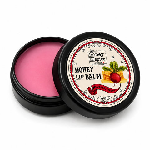 Honey Lip Balm – with Beeswax and Beetroot