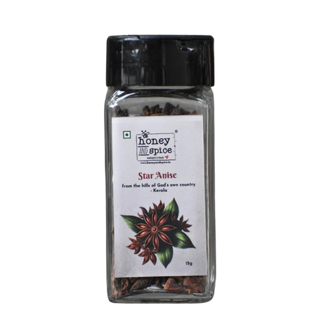 Star Anise spice jar with star-shaped spice design