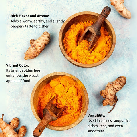 Pure turmeric powder with fresh roots