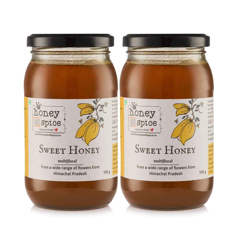 Combo of 500g jars of Sweet Honey showcasing front view