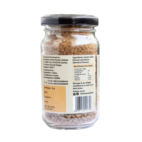 Instant Coffee nutritional info, ingredients, barcode – 50g jar