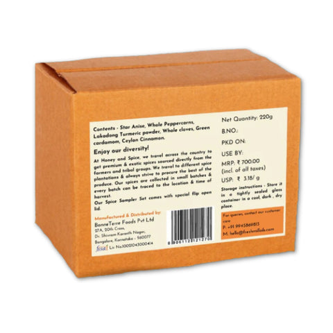 Back of Premium Spice Box showing ingredients and nutritional info