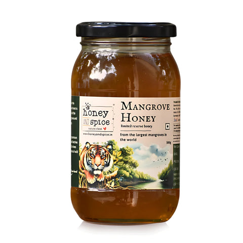 Front angle of Mangrove Honey jar 500g