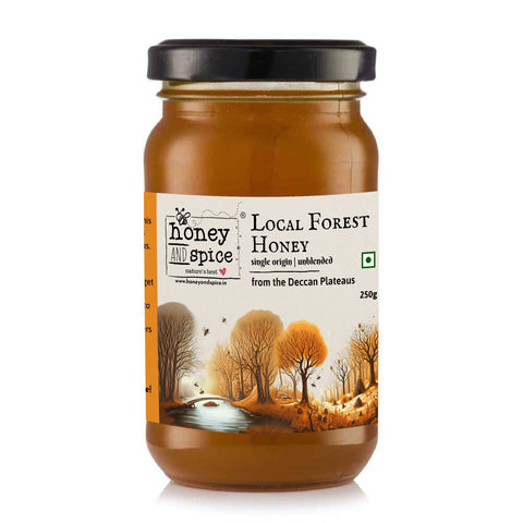 Local Forest Honey 250g – glass jar with white background