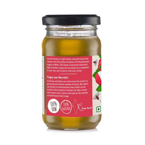 Side view of Lychee Honey Jar