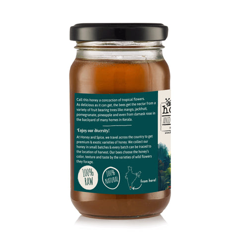 Tropical Blossom honey description with sourcing story and quality