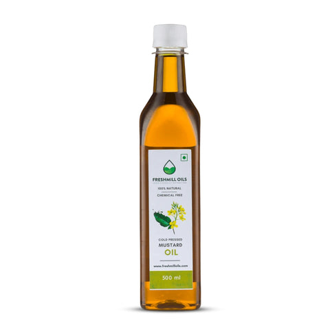 Cold Pressed Mustard oil bottle of 500 ml