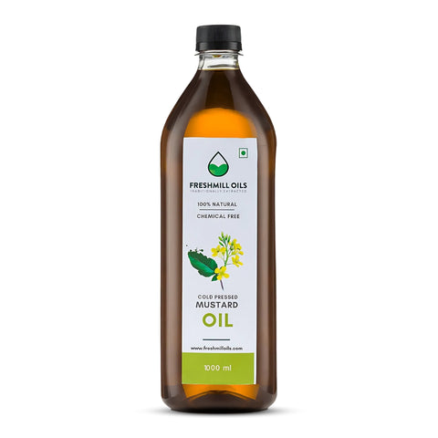 Cold Pressed Mustard oil bottle of 1000 ml