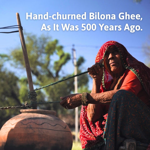 अग्ना ए2 देसी गिर गाय का घी - दही से हाथ से मथा हुआ