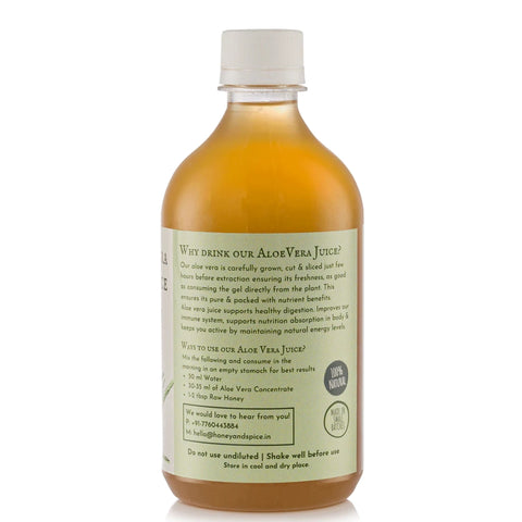 Side view of Aloe vera juice bottle 300ml