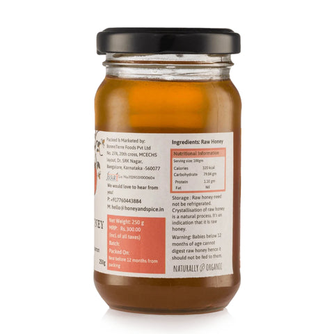 Side label of Cinnamon Honey jar