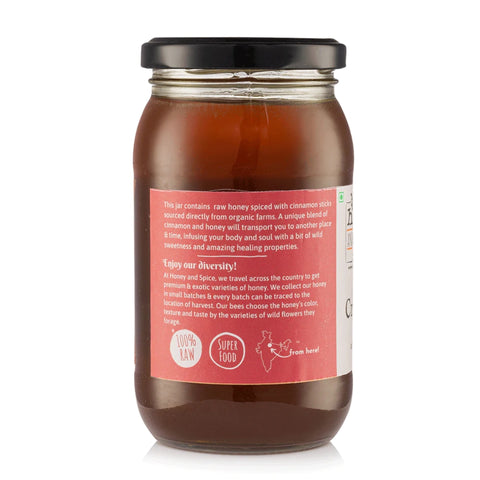Back label of Cinnamon Honey jar