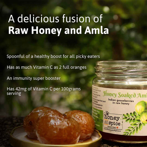 A delicious fusion of raw honey and amla - boosting immunity and health naturally.