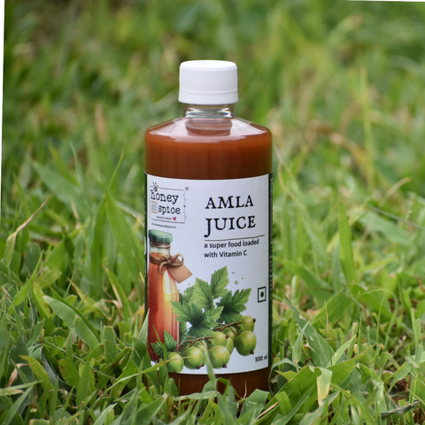 Amla Juice bottle of 500ml in out door view