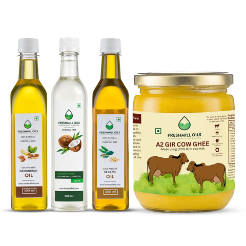 A2 Desi Cow Ghee & Cold Pressed Oil Combo