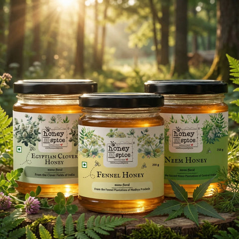 Golden Reserve Honey Combo - (Pack of 3 Monofloral Honey - 3 x 250 gms)