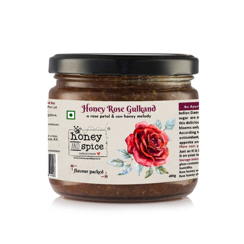 Honey Rose Gulkand jar 400g– premium rose petal preserve