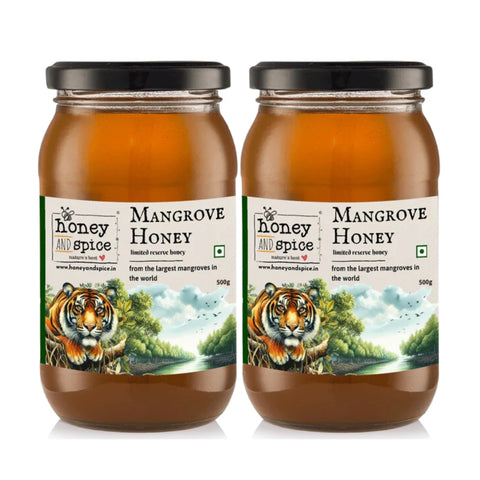 Combo of Mangrove Honey jars 500g with white background