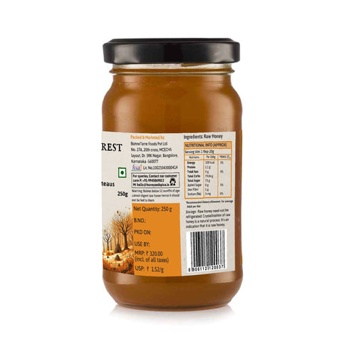 Pure Local Forest Honey in glass jar