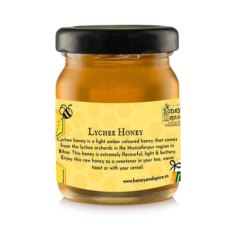 Lychee honey sample collection in elegant packaging