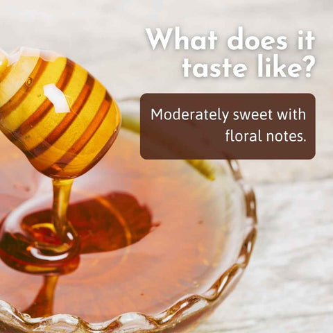 Wild Acacia Honey with floral notes – moderately sweet taste description image