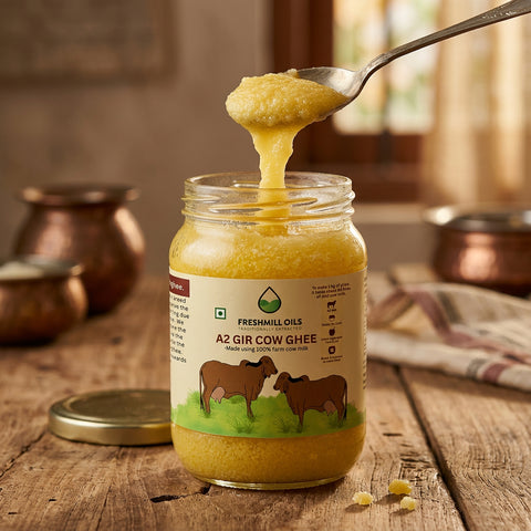 A2 देसी गाय का घी (500 मिली) और हिमालयन जंगली शहद (500 ग्राम) + प्राकृतिक गुड़ (1 किग्रा) निःशुल्क