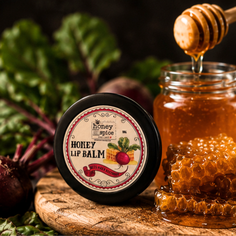 Honey Lip Balm – with Beeswax and Beetroot