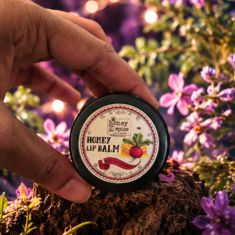 Honey Lip Balm – with Beeswax and Beetroot