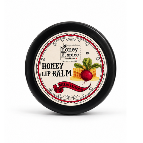 Honey Lip Balm – with Beeswax and Beetroot