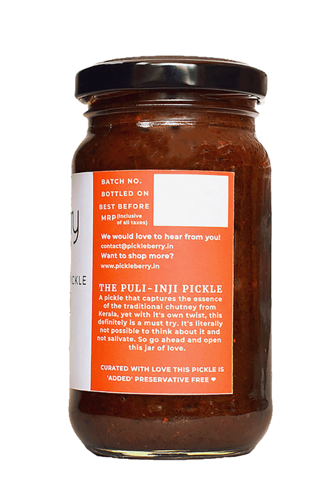 Clear side view of the Pickleberry pickle jar showing the rich texture and premium quality of the homemade pickle.
