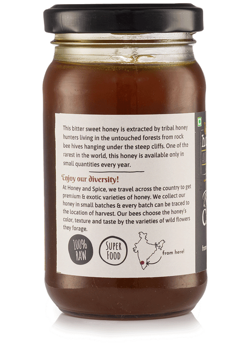 Side view of Bitter Cliff Honey jar