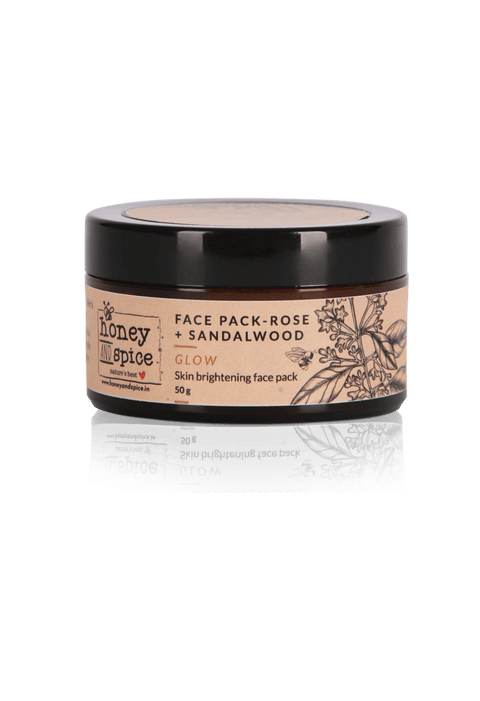 Rose & Sandalwood Face Pack front view 50g jar