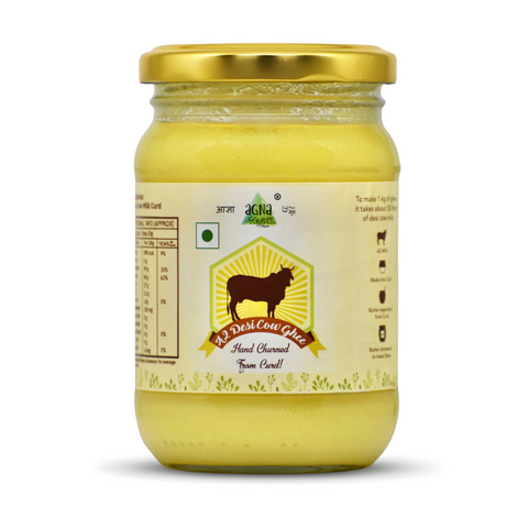 Agna A2 Desi Gir Cow Ghee - Hand Churned from Curd using Bilona Method