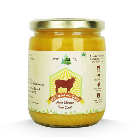 Agna A2 Desi Gir Cow Ghee - Hand Churned from Curd