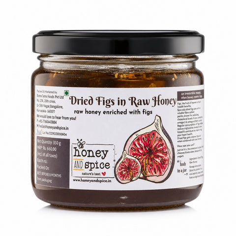 Dried Figs in Raw Honey 350gm