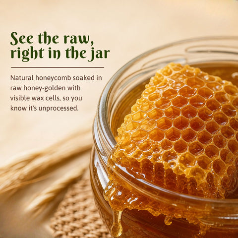 Raw Honeycomb Soaked in Honey 350gm