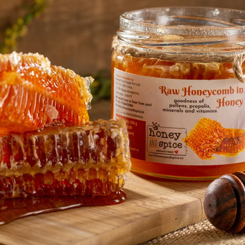 Raw Honeycomb Soaked in Honey 350gm