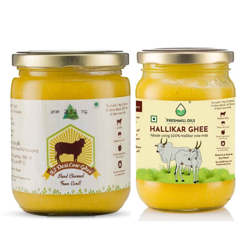 A2 Desi Cow Ghee & A2 Desi Hallikar Cow Ghee