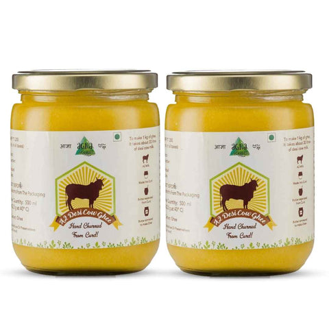 Agna A2 Desi Cow Ghee - Hand Churned from Curd