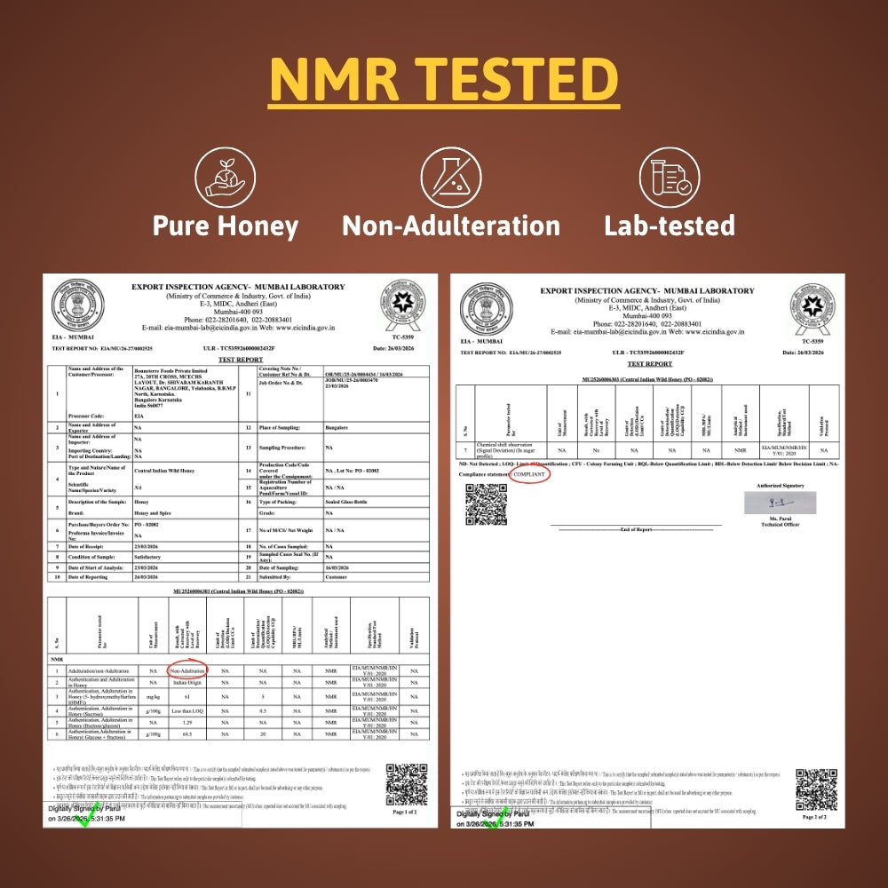 Central Indian Wild Honey- NMR Tested Honey