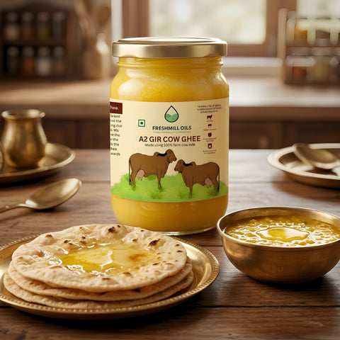 A2 Desi Gir Cow Ghee - Hand Churned from Curd using Bilona Method