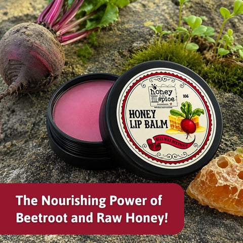 Honey Lip Balm – with Beeswax and Beetroot