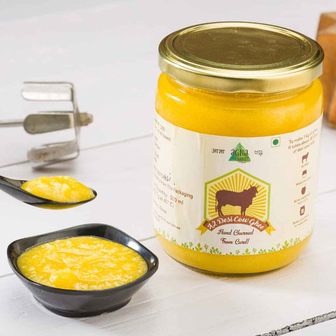 A2 Desi Cow Ghee(500ml) & Himalayan Wild Honey(500 gm.) + Natural Jaggery(1 kg) Free