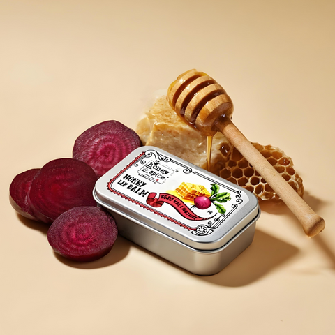 Honey Lip Balm – with Beeswax and Beetroot