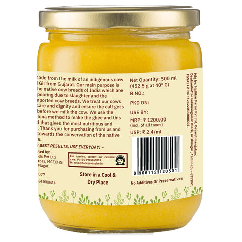 Agna A2 Desi Gir Cow Ghee - Hand Churned from Curd