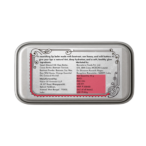 Honey Lip Balm – with Beeswax and Beetroot